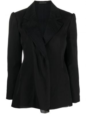 Blazer z draperijo Yohji Yamamoto črna