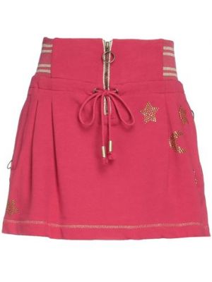 Mini falda de algodón de granate Galliano rojo