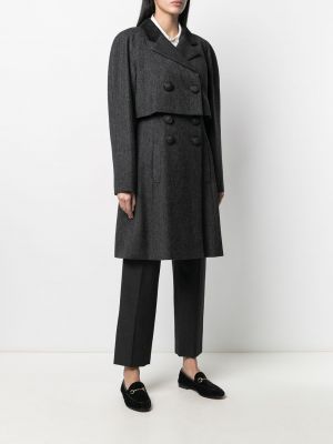 Kabát Chanel Pre-owned šedý
