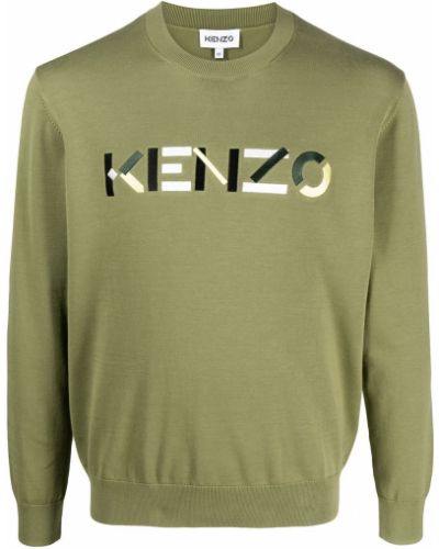Długi sweter bawełniane Kenzo - zielony