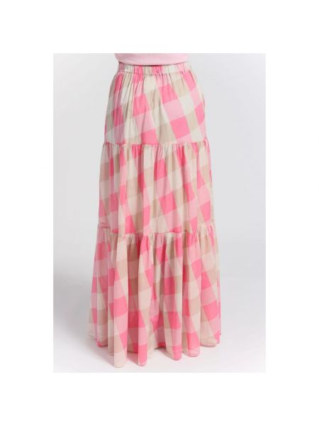 Długa spódnica Semicouture różowa