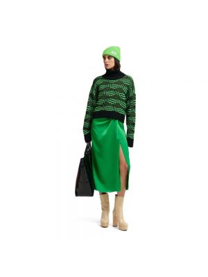 Falda midi con lazo de raso Essentiel Antwerp verde