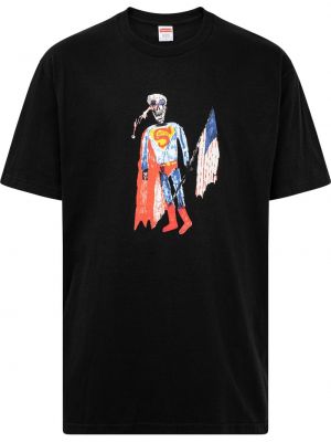 Camiseta con estampado Supreme negro