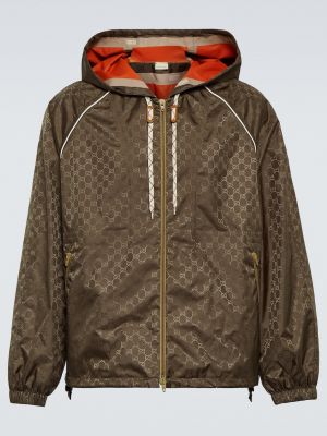 Куртка с капюшоном Gucci коричневая