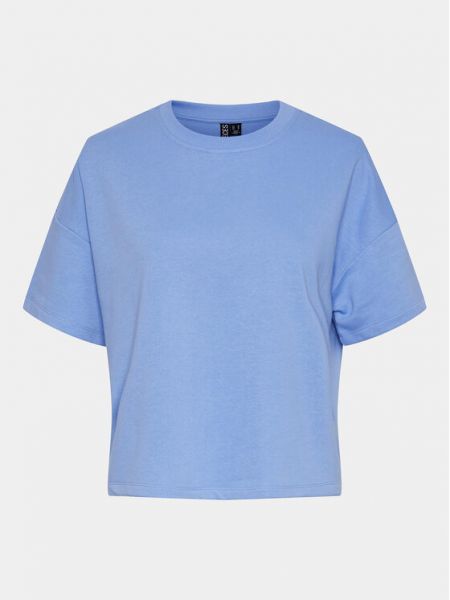 T-shirt large Pieces bleu