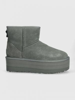 Čizme za snijeg od brušene kože s platformom Ugg siva