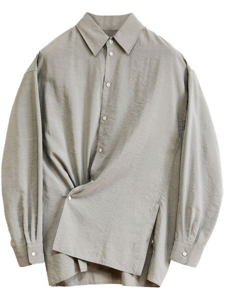 Hedvábná košile Lemaire šedá