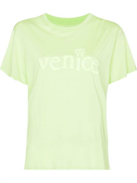 T-shirt con stampa Erl verde