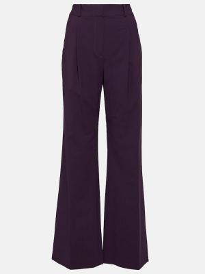 Pantalon en laine Veronica Beard violet