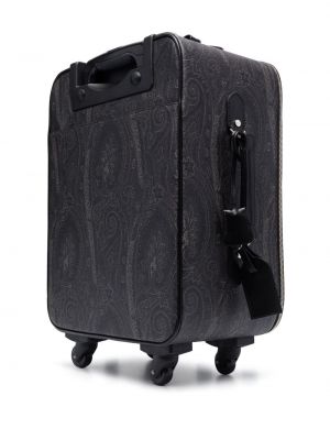 Leder reisekoffer mit print mit paisleymuster Etro