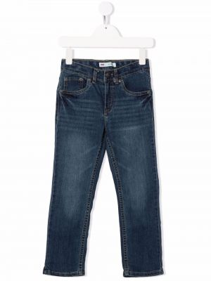 Straight leg-jeans för tjejer Levi's Kids blå