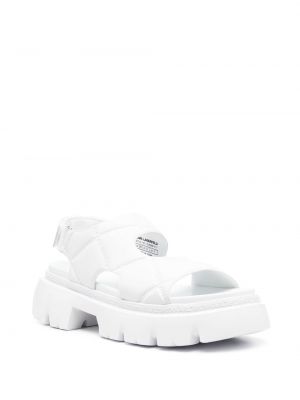 Pikowane sandały Karl Lagerfeld białe