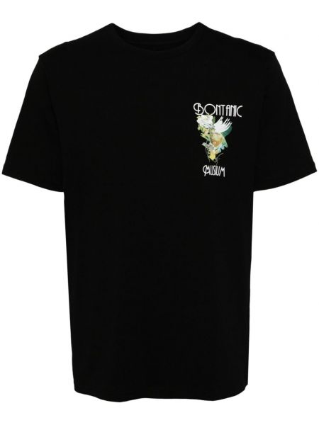 Kokvilnas t-krekls ar apdruku Musium Div. melns