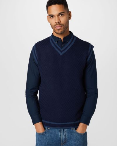 Пуловер без ръкави Burton Menswear London синьо