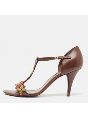 Sandalias de cuero Louis Vuitton Vintage marrón