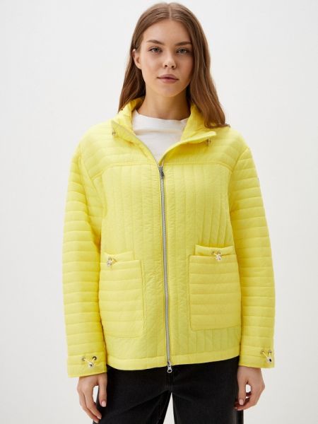 Утепленная демисезонная куртка Elfina желтая