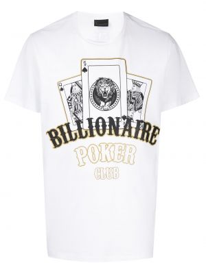 Camiseta con estampado Billionaire blanco