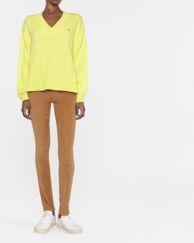 Pullover mit v-ausschnitt Tommy Hilfiger gelb
