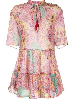 Φόρεμα με σχέδιο paisley Etro ροζ