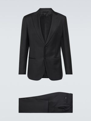 Kašmírová vlnená bunda Giorgio Armani čierna