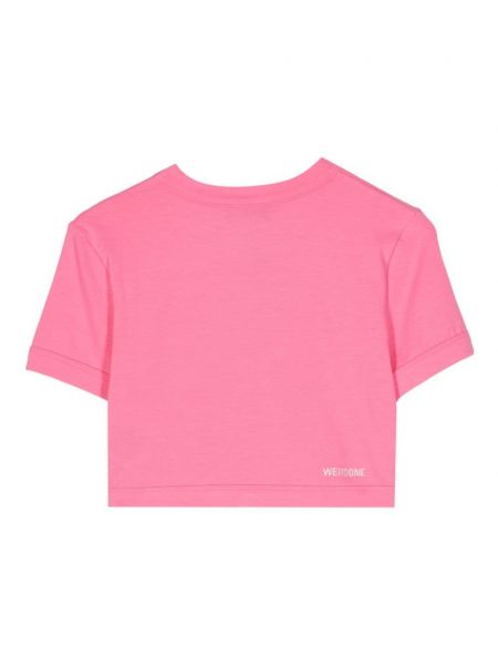 Koszulka z nadrukiem We11done różowa