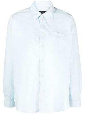 Košile s knoflíky A.p.c. modrá