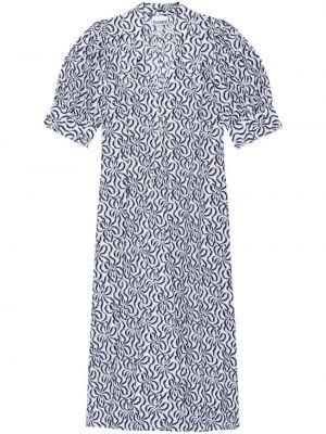 Pamučna midi haljina s printom Ganni