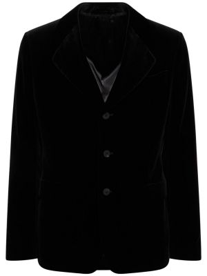 Aksamitna kurtka bawełniana Ferragamo czarna