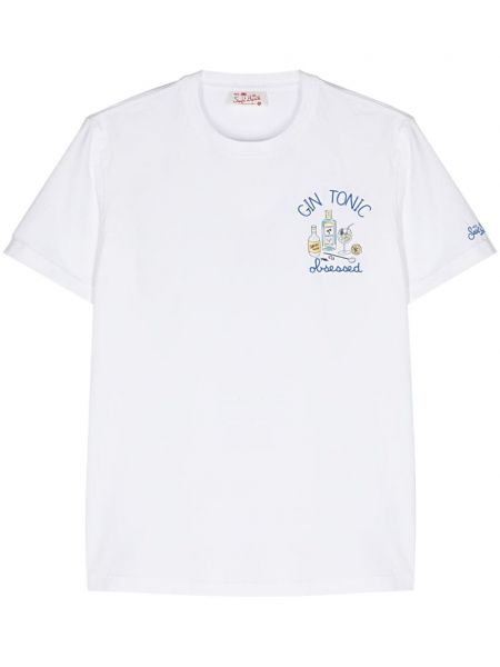 T-shirt aus baumwoll mit print Mc2 Saint Barth weiß