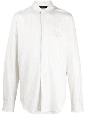 Camicia ricamata di cotone Amiri bianco