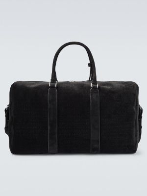 Aksamitna torba podróżna Saint Laurent czarna