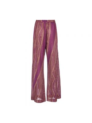 Pantalones de tejido jacquard Forte Forte violeta