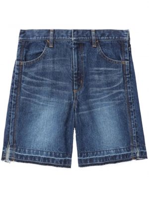 Shorts di jeans a vita alta Toga blu