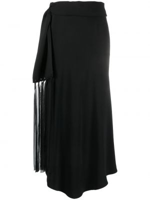 Asymetrické sukně s třásněmi Erika Cavallini černé