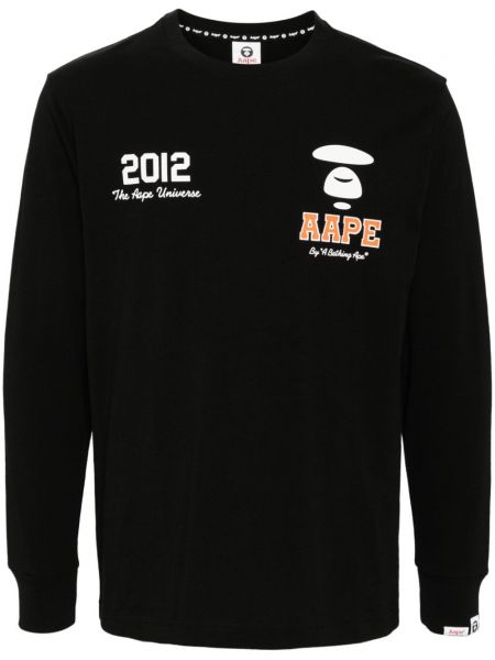 Langærmet t-shirt med lange ærmer Aape By *a Bathing Ape® sort