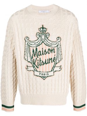 Chunky плетен пуловер Maison Kitsuné