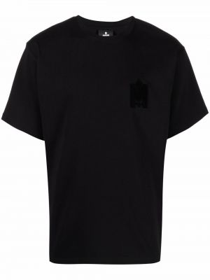 Aksamitna koszulka bawełniana Mackage czarna