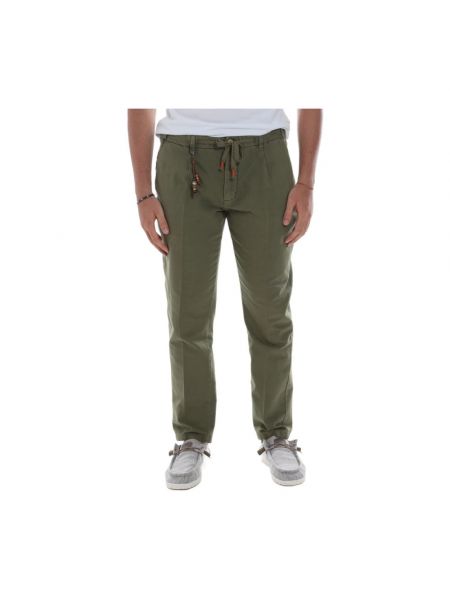Pantalones chinos de algodón Yes Zee verde