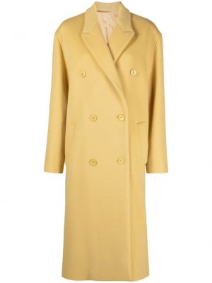 Kašmírový vlnený kabát Isabel Marant žltá