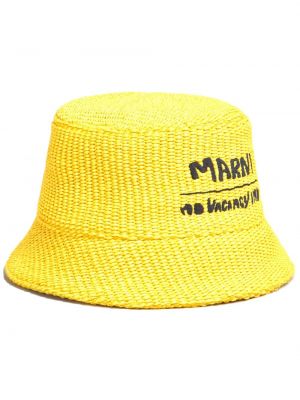 Mütze mit stickerei Marni gelb
