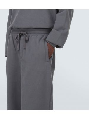 Bavlněné sportovní kalhoty jersey Dolce&gabbana šedé