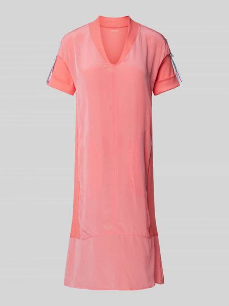 Sukienka midi w jednolitym kolorze z dekoltem w serek Marc Cain