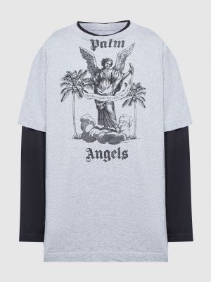 Сіра футболка з принтом Palm Angels
