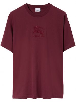 Памучна тениска Burberry червено