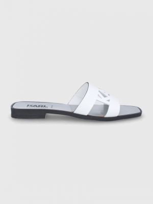 Sandale din piele Karl Lagerfeld alb