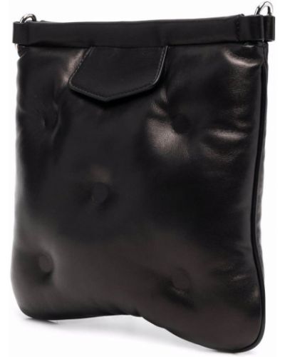 Prošívaná kožená taška Maison Margiela černá
