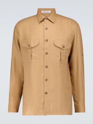 Camisa de lino Loro Piana marrón
