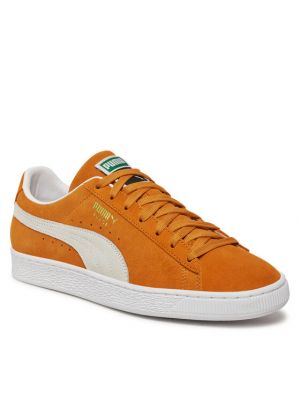 Sneakerși din piele de căprioară Puma Suede portocaliu