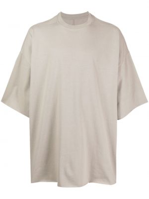 Oversize t-shirt aus baumwoll Rick Owens grau