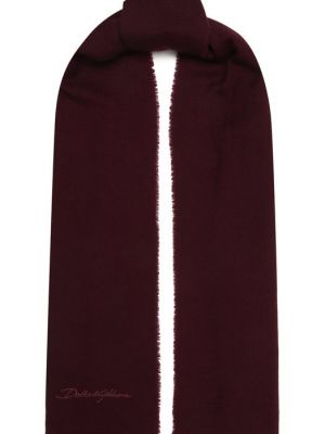 Кашемировый шарф Dolce & Gabbana бордовый
